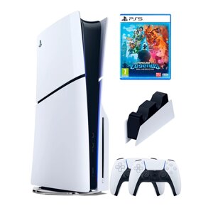 PS5 (ПС5) Игровая приставка Sony PlayStation 5 Slim disc + 2-й геймпад + зарядное + игра Minecraft