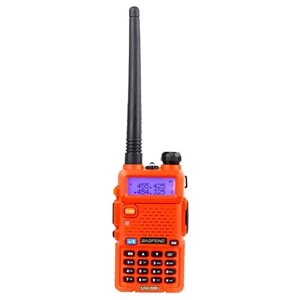 Рация Baofeng UV-5R Красная, портативная радиостанция Баофенг для охоты и рыбалки с аккумулятором на 1800 мА*ч и радиусом до 10 км / UHF; VHF; IP54