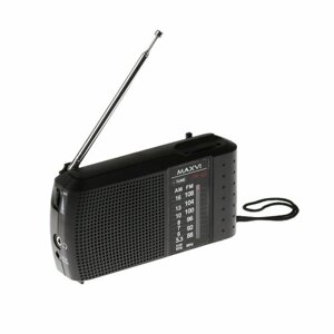 Радиоприемник PR-03, 220 В, 2хАА, AUX, чёрный
