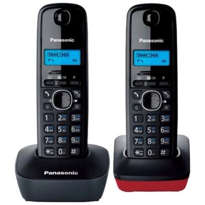 Радиотелефон Panasonic KX-TG1612 серый/красный