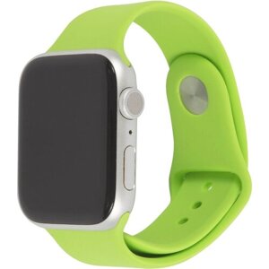 Ремешок для Apple watch 38-40 mm Series 3/4/5 SE/6/Ремешок для смарт часов/Ремешок smart watch/Ремешок силиконовый для Apple зеленый