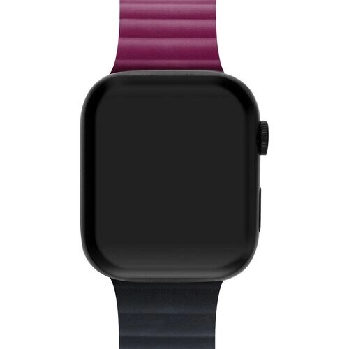 Ремешок для Apple Watch Series 7 41 мм Mutural силиконовый Чёрно-бордовый