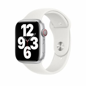 Ремешок силиконовый Apple Watch Sport Band White Size M/L (Белый) 45mm (42mm; 44mm) MP7H3AM/A