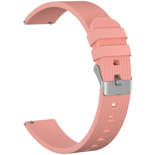 Ремешок силиконовый GSMIN Italian Collection 20 для Samsung Galaxy Watch 4 44мм (Розовый)