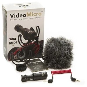 RODE VideoMicro, разъем: mini jack 3.5 mm, черный