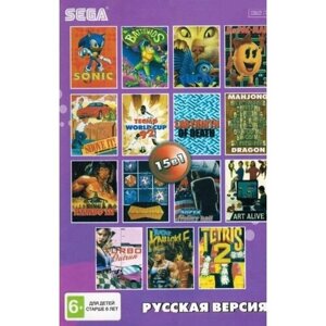 Сборник игр 15 в 1 B-23 SONIC / battle TOADS / BARE KUNC / TURBO outrun русская версия (16 bit)