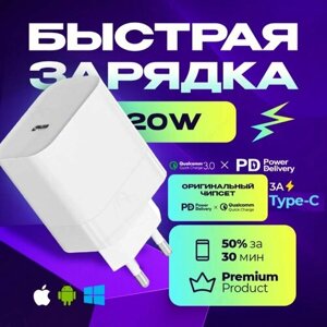 Сетевое зарядное устройство 20W QC4.0 быстрая , зарядка на ,