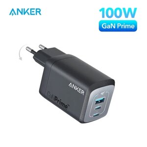Сетевое зарядное устройство Anker GaNPrime Wall Charger 100W A2343311 черный/зарядка ноутбуков, смартфонов