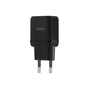 Сетевое зарядное устройство Hoco C22A Little Superior + кабель microUSB, черный