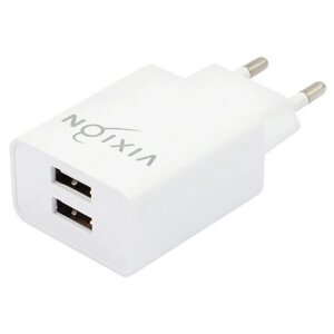 Сетевое зарядное устройствоVIXION L7 (2-USB/2.1A) + micro USB кабель 1м (белый)