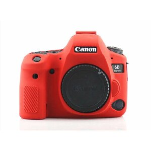 Силиконовый чехол CameraCase для Canon 6D Mark II красный (001)