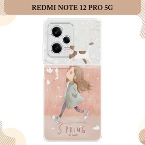 Силиконовый чехол "Девочка-весна" на Xiaomi Redmi Note 12 Pro / Сяоми Редми Нот 12 Про