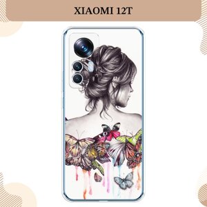 Силиконовый чехол "Девушка с бабочками" на Xiaomi 12T / Сяоми 12T