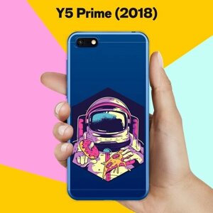 Силиконовый чехол Еда астронавта на Huawei Y5 Prime (2018)