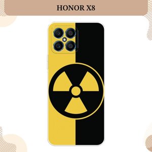 Силиконовый чехол "Эмблема черно-желтая" на Honor X8 / Хонор Х8