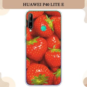 Силиконовый чехол "Клубника" на Huawei P40 Lite E / Хуавей P40 Lite E