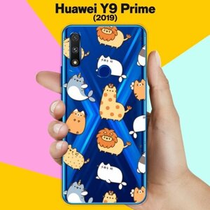 Силиконовый чехол Котики на Huawei Y9 Prime (2019)