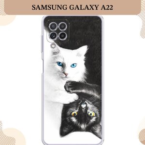 Силиконовый чехол "Коты Инь-Янь" на Samsung Galaxy A22 / Самсунг Галакси А22