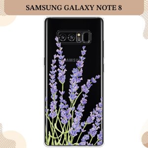 Силиконовый чехол "Лавандовые стебли" на Samsung Galaxy Note 8 / Самсунг Галакси Ноте 8.0, прозрачный