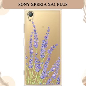 Силиконовый чехол "Лавандовые стебли" на Sony Xperia XA1 plus / Сони Иксперия XA1 Плюс, прозрачный