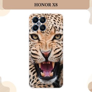 Силиконовый чехол "Леопард 3d" на Honor X8 / Хонор Х8