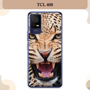 Силиконовый чехол "Леопард 3d" на TCL 408/405 / ТСЛ 408/405