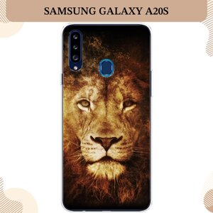 Силиконовый чехол "Лев" на Samsung Galaxy A20s / Самсунг Галакси A20s