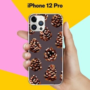 Силиконовый чехол на Apple iPhone 12 Pro Шишки / для Эпл Айфон 12 Про