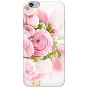 Силиконовый чехол на Apple iPhone 6S Plus / 6 Plus / Эпл Айфон 6 Плюс / 6с Плюс с рисунком "Розовые розы"