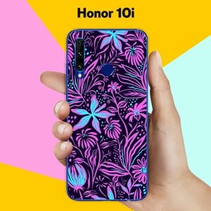 Силиконовый чехол на Honor 10i Фиолетовые цветы / для Хонор 10 Ай