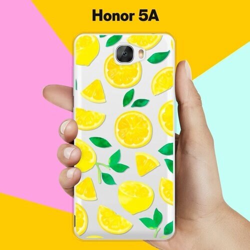 Силиконовый чехол на Honor 5A Узор из лимонов / для Хонор 5А