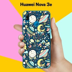 Силиконовый чехол на Huawei nova 3e Астронавт 20 / для Хуавей Нова 3е