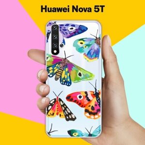 Силиконовый чехол на Huawei nova 5T Бабочки / для Хуавей Нова 5Т