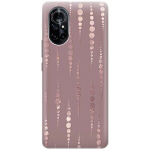 Силиконовый чехол на Huawei Nova 8, Хуавей Нова 8 с принтом "Монеты в розовых песках"