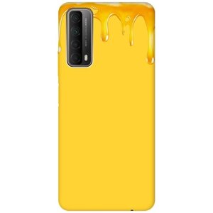 Силиконовый чехол на Huawei P Smart (2021), Хуавей П Смарт (2021) Silky Touch Premium с принтом "Honey" желтый