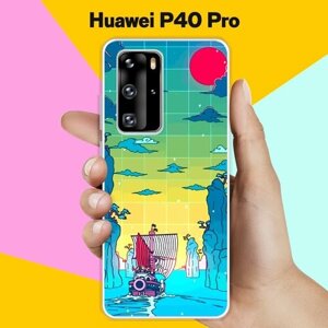 Силиконовый чехол на Huawei P40 Pro Пейзаж 30 / для Хуавей П40 Про