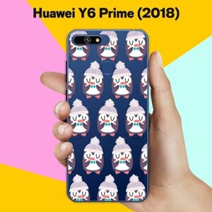 Силиконовый чехол на Huawei Y6 Prime 2018 Новогодний узор / для Хуавей У6 Прайм 2018