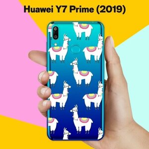 Силиконовый чехол на Huawei Y7 (2019) Ламы / для Хуавей У7 (2019)
