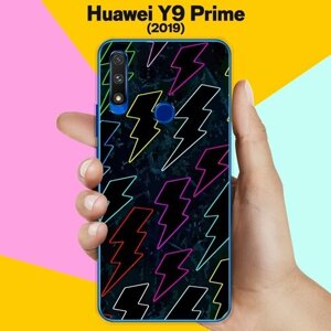 Силиконовый чехол на Huawei Y9 Prime 2019 Молнии 7 / для Хуавей У9 Прайм 2019