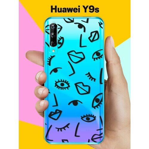 Силиконовый чехол на Huawei Y9s Черты лица / для Хуавей У9с