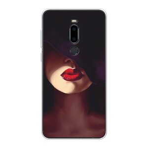 Силиконовый чехол на Meizu M8 / Мейзу М8 Красные губы
