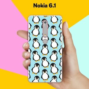 Силиконовый чехол на Nokia 6.1 Пингвины 30 / для Нокия 6.1