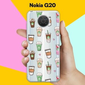 Силиконовый чехол на Nokia G20 Кофе / для Нокия Джи20