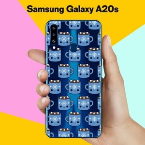 Силиконовый чехол на Samsung Galaxy A20s Синие чашки / для Самсунг Галакси А20с
