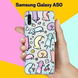 Силиконовый чехол на Samsung Galaxy A50 Собаки / для Самсунг Галакси А50