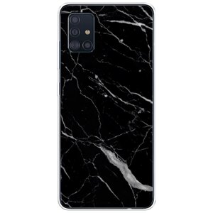 Силиконовый чехол на Samsung Galaxy A51 / Самсунг Гэлакси А51 Черный минерал