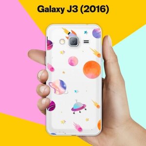 Силиконовый чехол на Samsung Galaxy J3 (2016) Планеты / для Самсунг Галакси Джи 3 2016