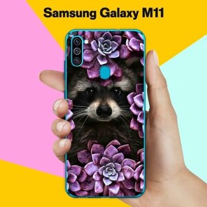 Силиконовый чехол на Samsung Galaxy M11 Енот / для Самсунг Галакси М11