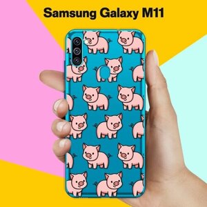 Силиконовый чехол на Samsung Galaxy M11 Поросята / для Самсунг Галакси М11