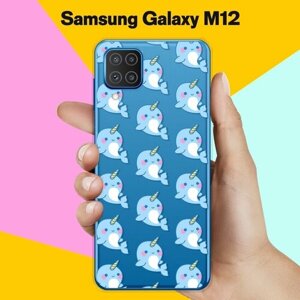 Силиконовый чехол на Samsung Galaxy M12 Кит-единорог / для Самсунг Галакси М12